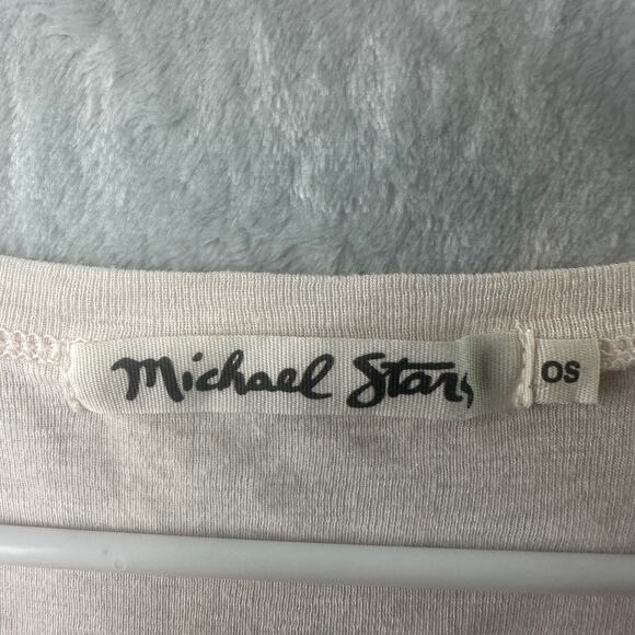 Michael Stars Blush Pink V-Neck Short Sleeve Tee – Size OS - Picture 2 of 5